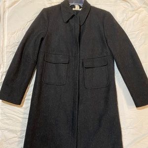 Women's J.Crew wool long coat Size Med.